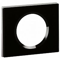 Рамка 1 пост CELIANE, черное стекло |  код. 069301 |   Legrand